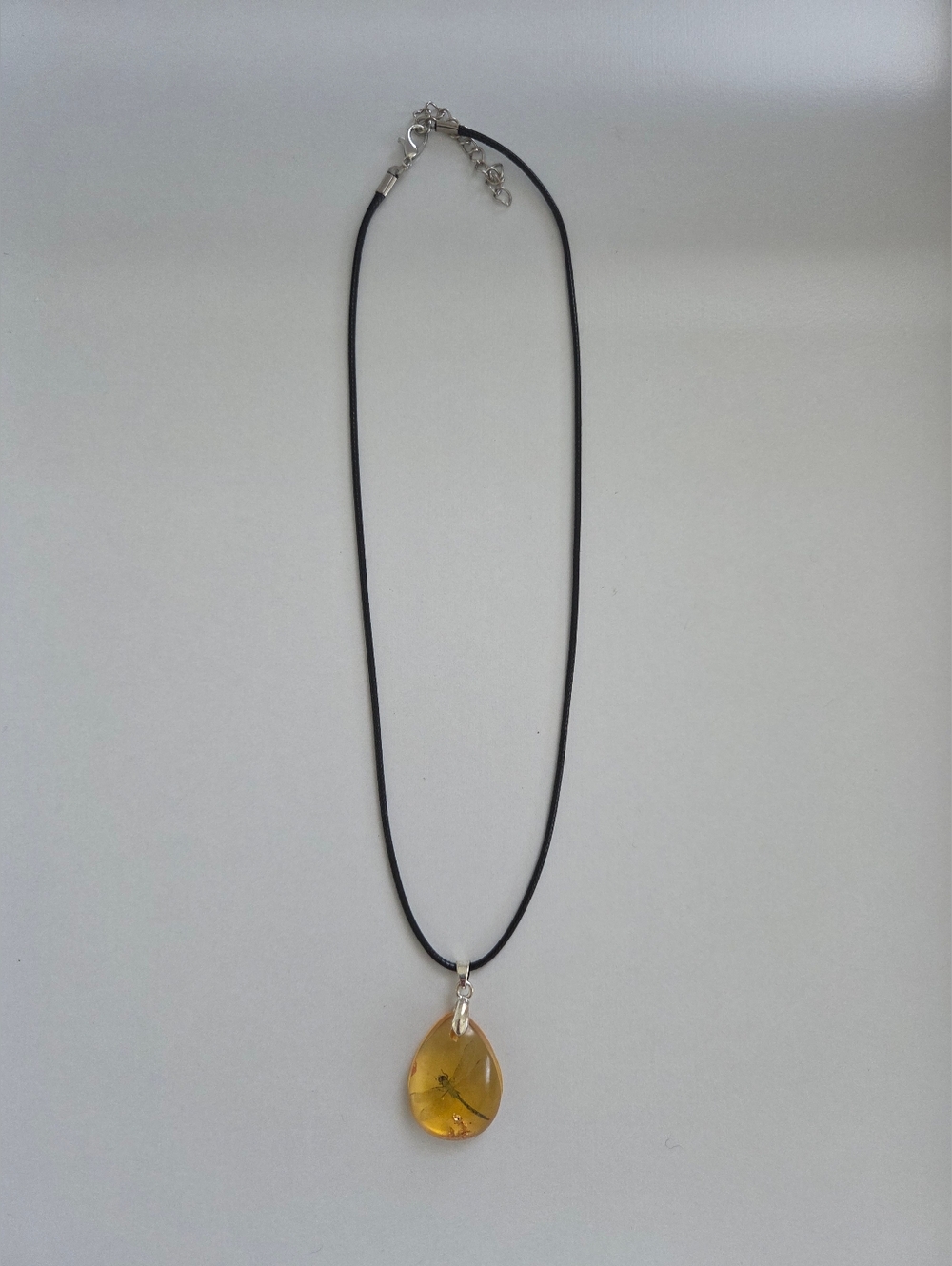 Resin Dragonfly Tear drop Necklace